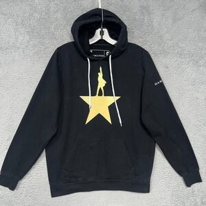 Official Hamilton Musical Broadway Creative Goods Hoodie Men Sz M Black Sweater